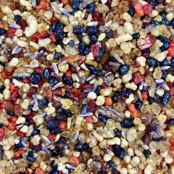 Близък план на смес от концентрация на Тамян.