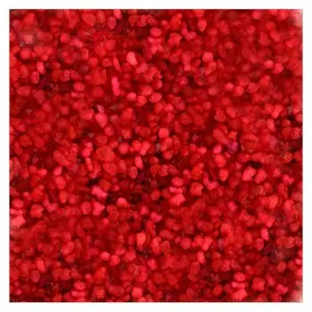 Близък план на блясък във формата на сърце на Taмян Red Rose.