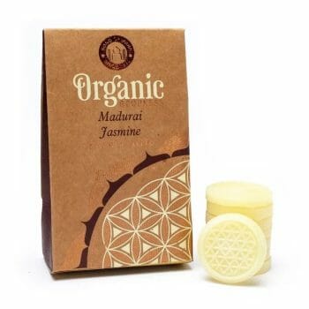 A box of Organic Goodness Восъчни блокчета - жасмин with a box next to it.
