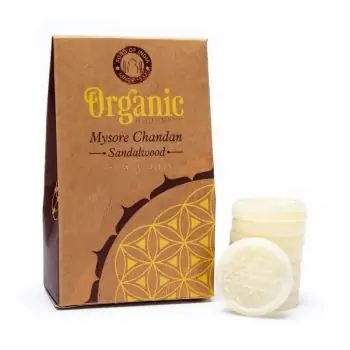 Organic Goodness Восъчни блокчета – сандалово дърво в кутия.