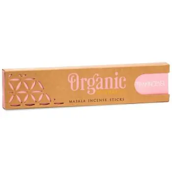 Organic Goodness Ръчно изработени ароматни пръчици - Тамян in a pink box.