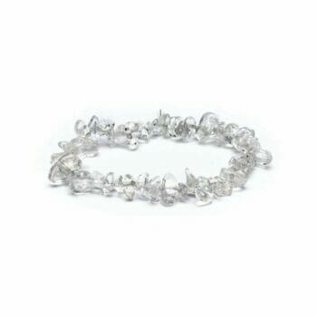 Гривна Еластична гривна от Скален кристал с много кристали по нея.